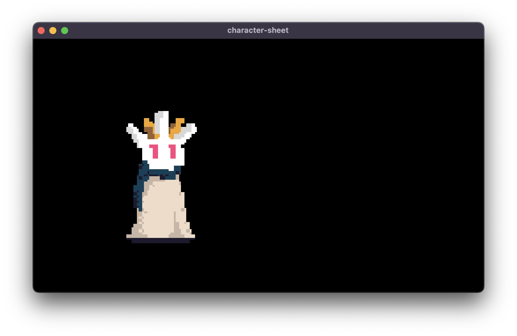 Character displayed in one line of code