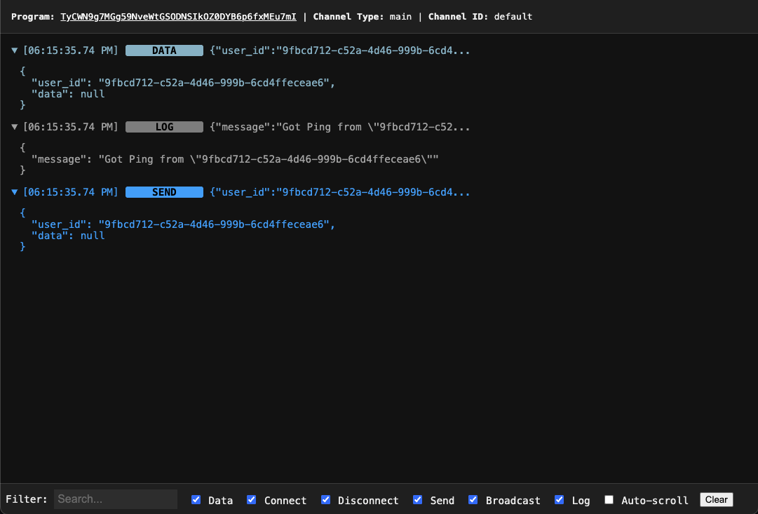 Channel inspector screenshot